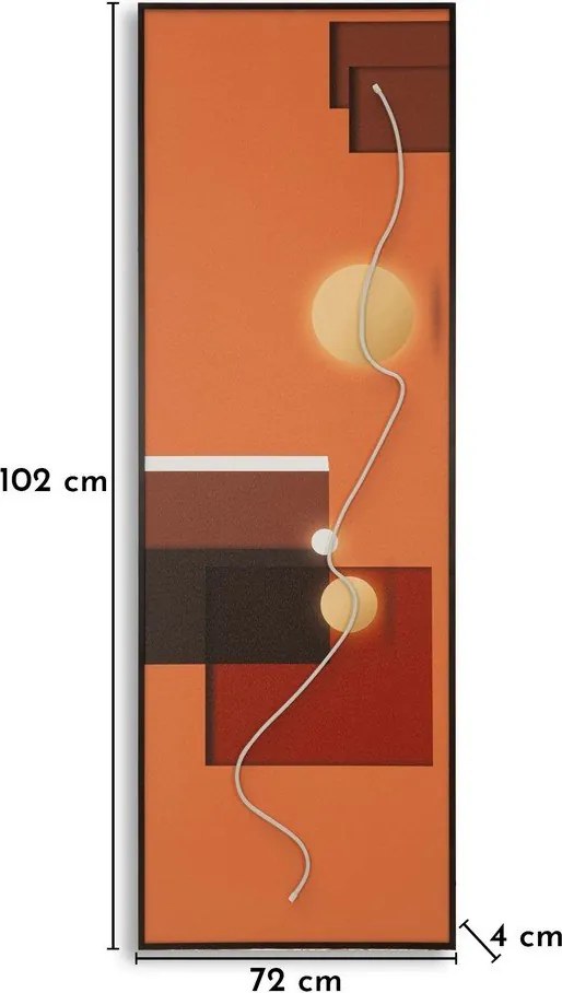 Tablou cu ramă/pe pânză imprimat 50x150 cm LED – Mauro Ferretti