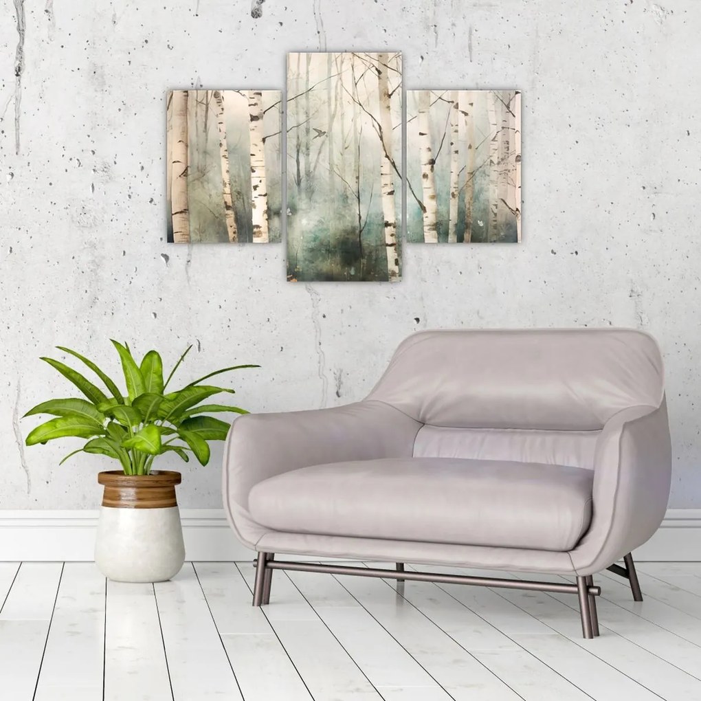 Tablou - Desenarea unui model de pădure (90x60 cm)