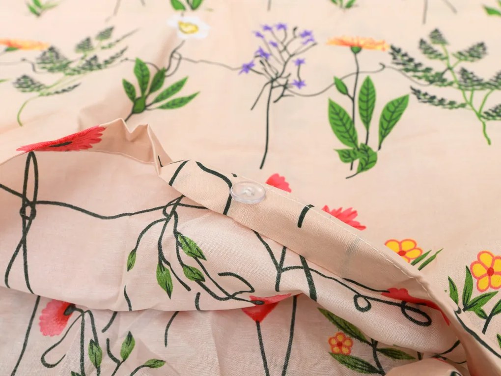 Lenjerie de pat din bumbac HERBAR BLEND bej Dimensiune lenjerie de pat: 70 x 90 cm | 140 x 220 cm