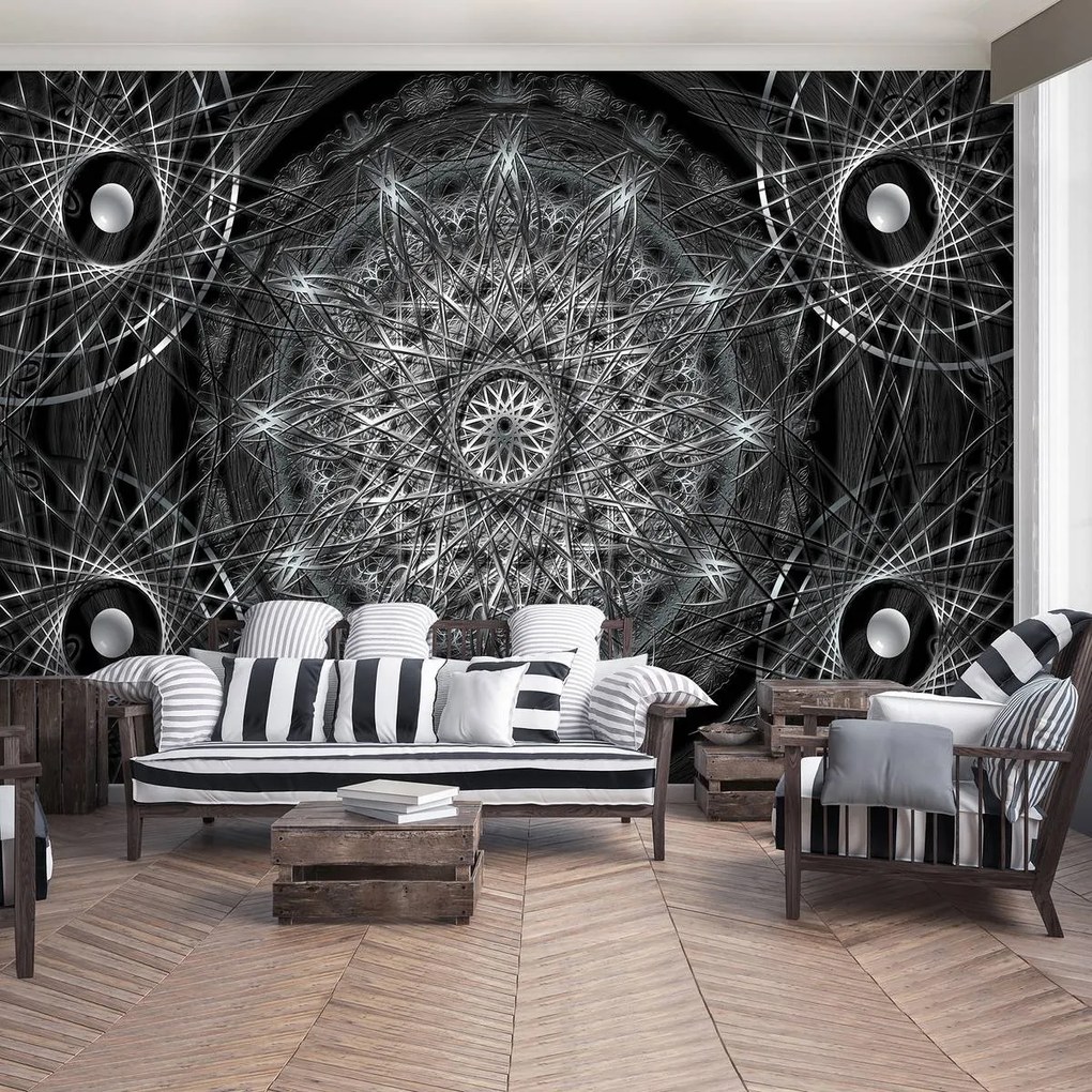 Fototapet - Abstracție argintie (152,5x104 cm)