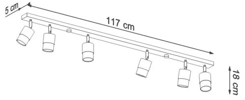 Spot NERO 6xGU10/40W/230V negru/auriu Sollux SL.1073