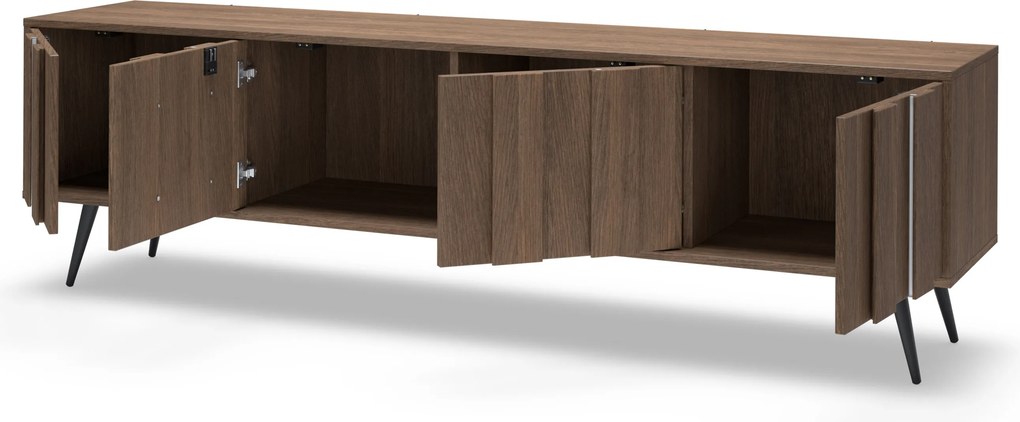 Comodă TV Flaro 184 cm cu iluminare - stejar dunin