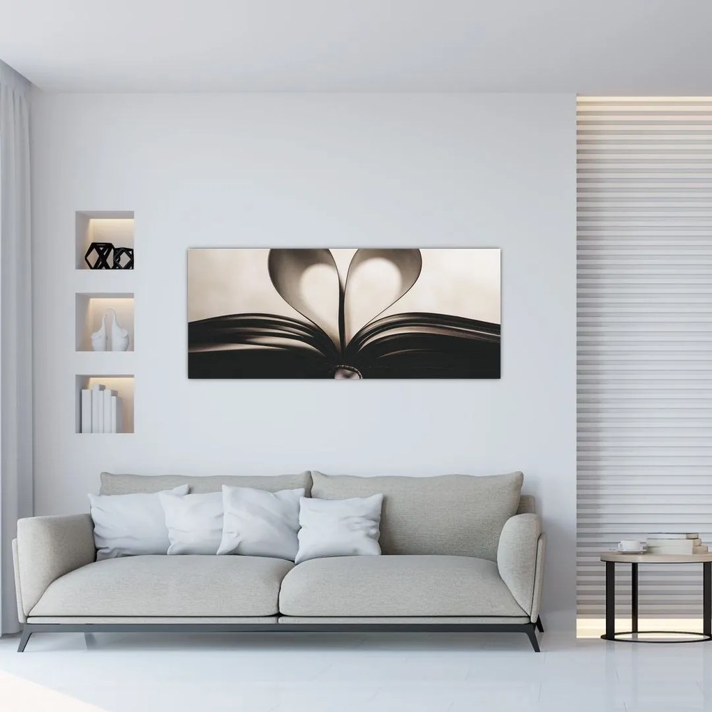 Tablou cu carte (120x50 cm)