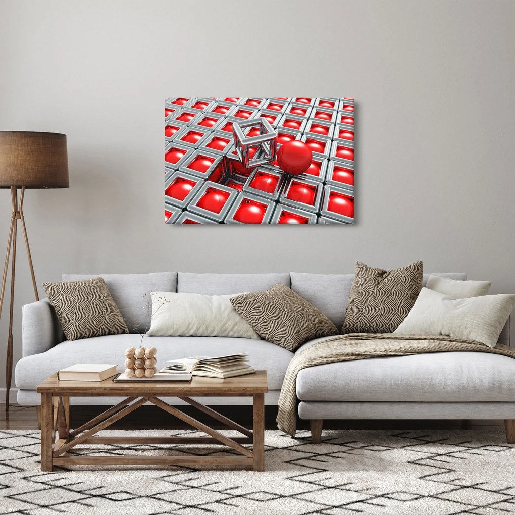 Tablou - Abstract metalic 3D (90x60 cm)
