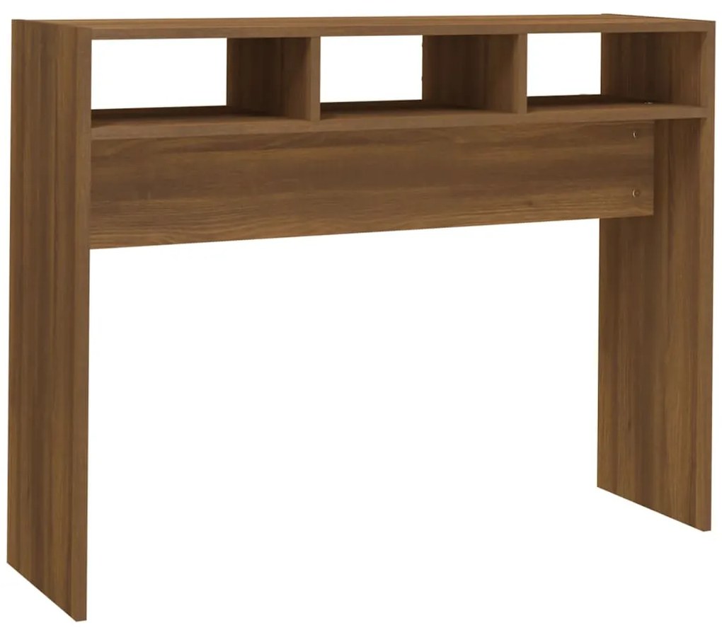 815941 vidaXL Măsuță consolă, stejar maro, 105x30x80 cm, lemn prelucrat