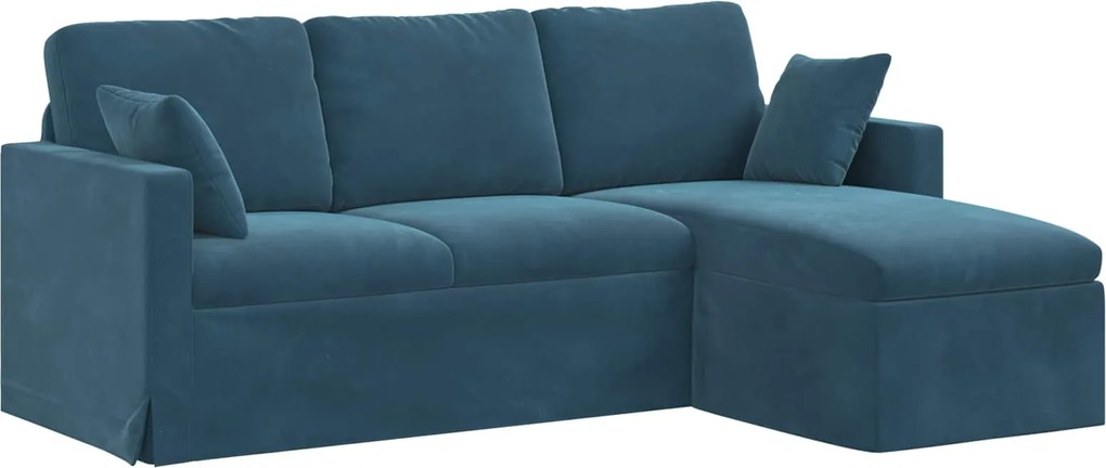 vidaXL Canapea albastru 198 x 134 x 80 cm Catifea