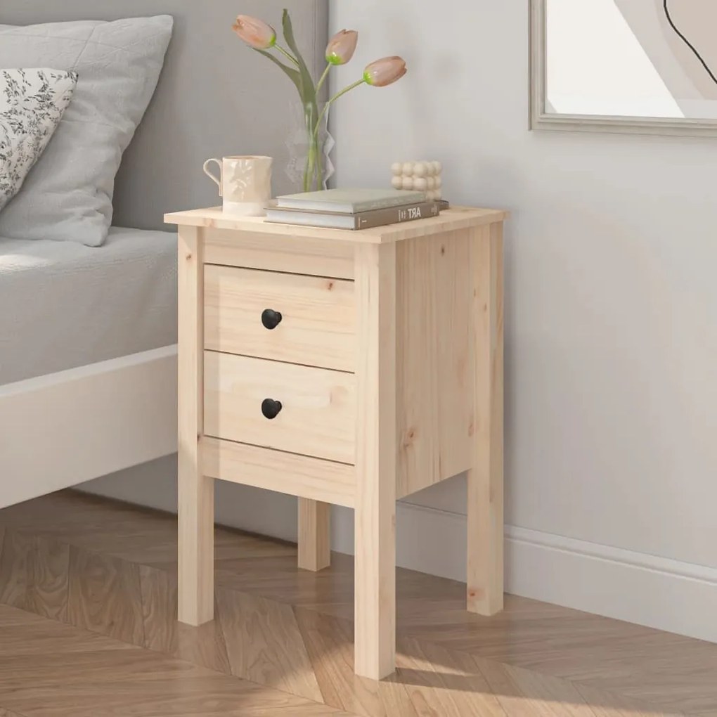 vidaXL Noptiere, 40x35x61,5 cm, lemn masiv de pin
