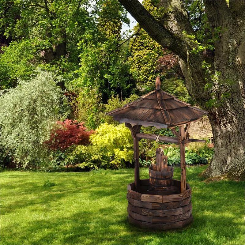 LORELEY Garden Wells Fanatanadecorativa,135 cm din lemn de brad