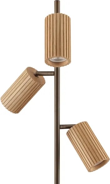 Brilliant - Lampadar LAKEWOOD 3xGU10/10W/230V maro