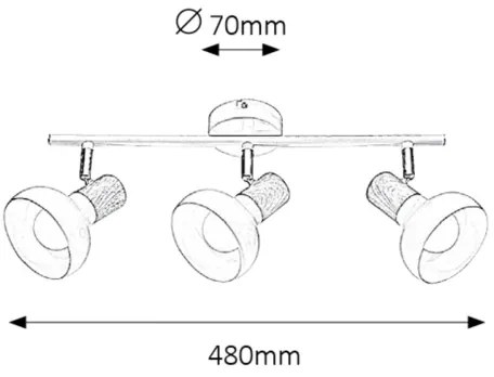 Rabalux 5945 - Lampă spot HOLLY 3xE14/40W/230V alb