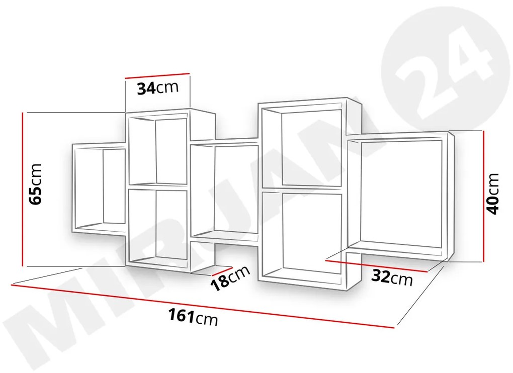 Raft de perete Cyzara 001 (beton smart). 1054279