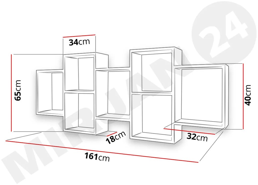 Raft de perete Cyzara 001 (beton smart). Promo -18%. 1054279