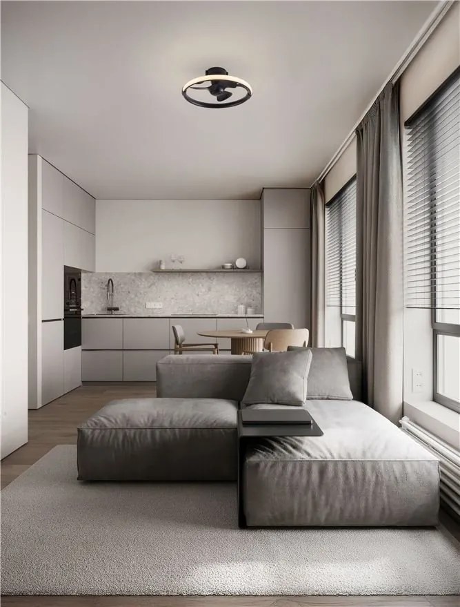 Lustra LED cu ventilator si telecomanda BREVIA