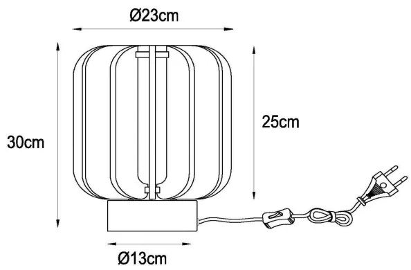 Lampă de masă Lucide 45592/01/36 RAFAL 1xE27/40W/230V negru/gri