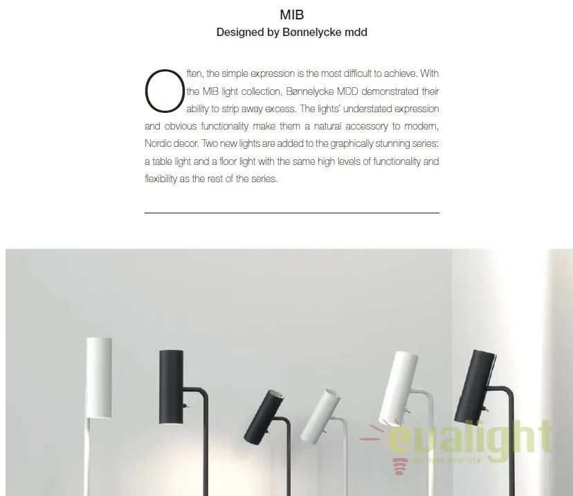 Veioza / Lampa de masa stil nordic MIB alba 71655001 DFTP