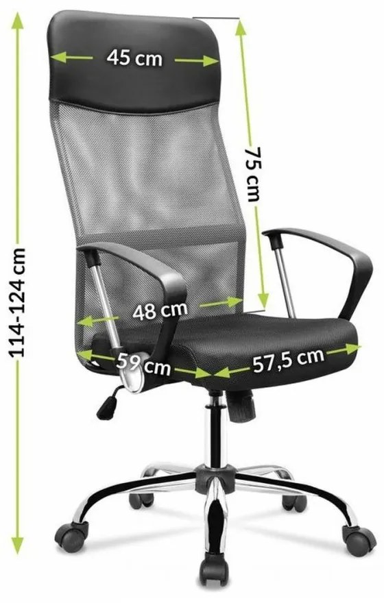 Scaun rotativ Lincoln negru-gri