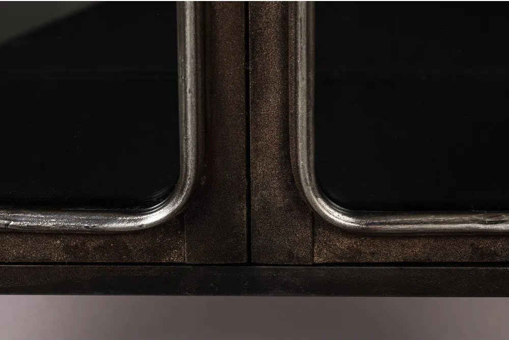 Vitrină neagră din metal 60x100x35 cm Denza – Dutchbone
