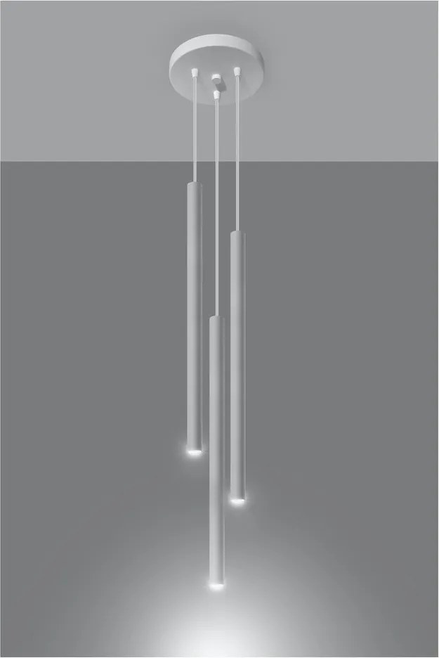 Lustră albă din metal ø 20 cm Fideus – Sollux