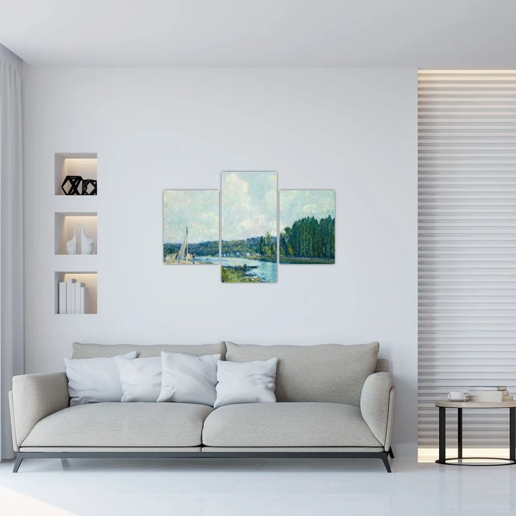 Tablou - Alfred Sisley, The Banks of the Oise, reproducere (90x60 cm)