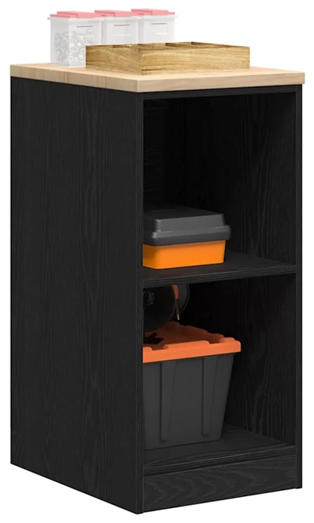 vidaXL Dulap depozitare garaj negru 40x51x85 cm lemn masiv de pin