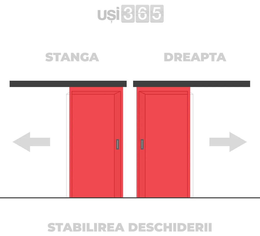 Usa glisanta HDF aplicata pe perete - Colectia SONG 4.3 Toc reglabil de bordare 160-250 mm, Stejar