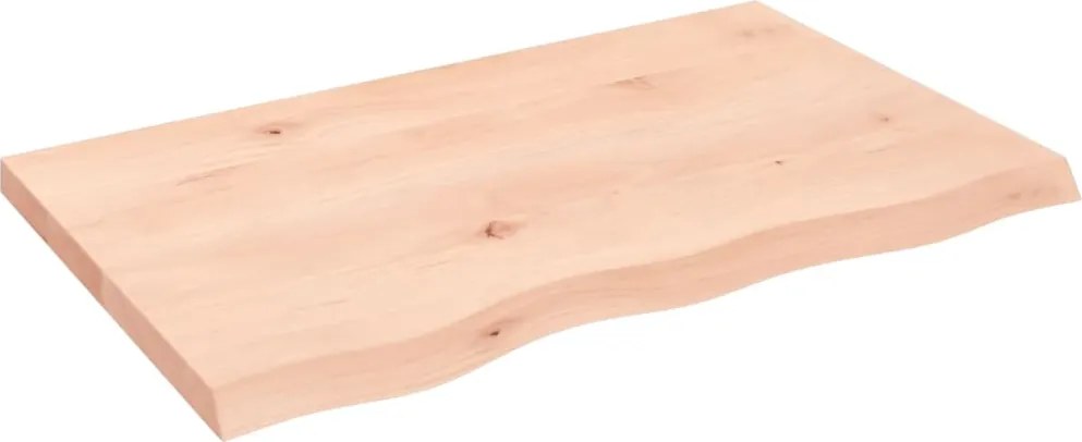 vidaXL Poliță de perete, 80x50x(2-4) cm, lemn masiv de stejar netratat