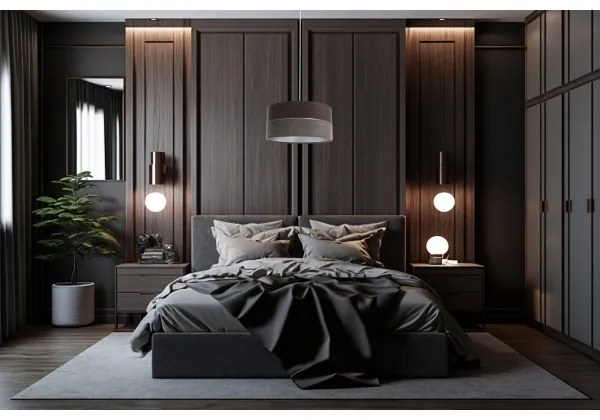 Lustră pe cablu TWIST 1xE27/60W/230V maro/argintiu