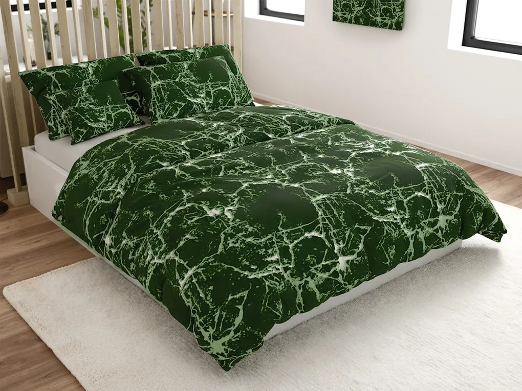 Lenjerie de pat din bumbac TEMPESTA verde Dimensiune lenjerie de pat: 70 x 90 cm | 140 x 200 cm