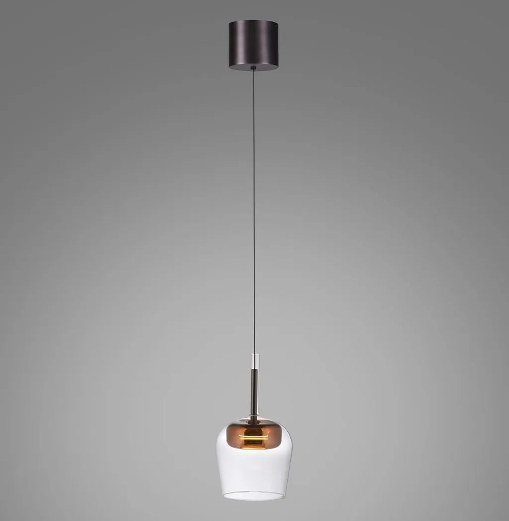 Pendul LED Smart cu Telecomanda, CCT, Sticla, Cupru, Q-KON