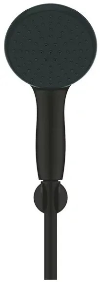 Set de dus negru mat Grohe New Tempesta 110 cu porter