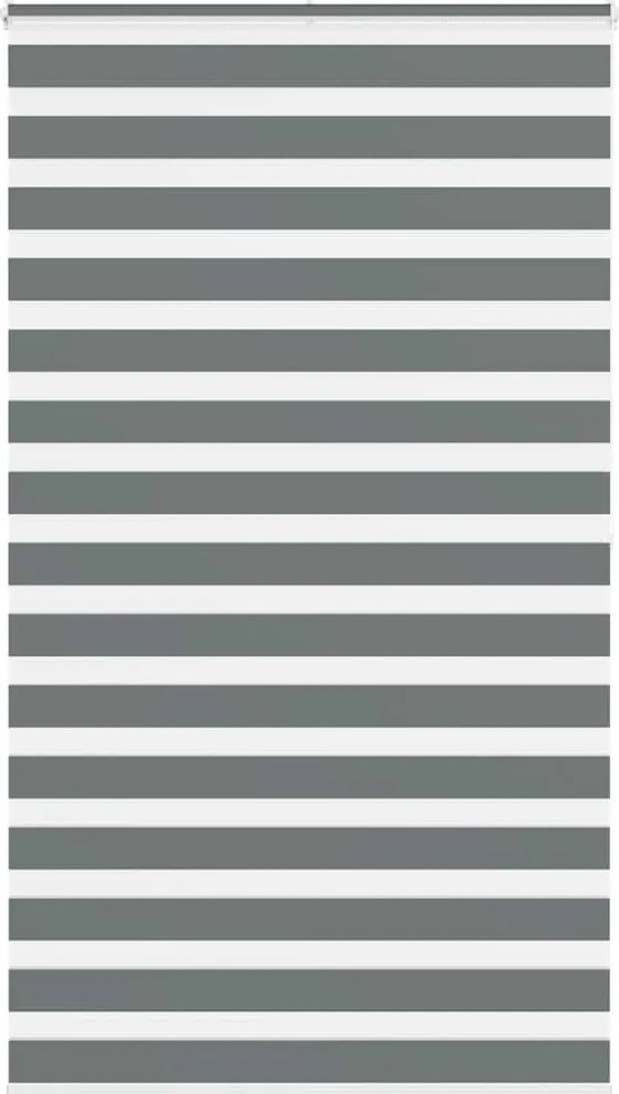 vidaXL Jaluzea tip zebra gri închis lățime țesătură 120,9 cm poliester