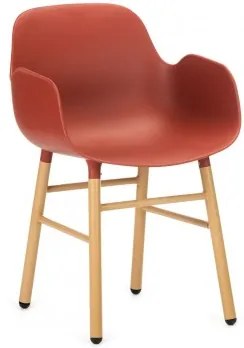 Scaun din plastic cu picioare metalice Wayne Red, l55xA56xH80 cm