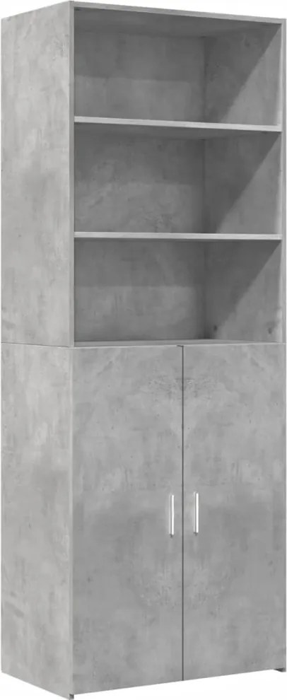 vidaXL Dulap înalt, gri beton, 70x42,5x185 cm, lemn prelucrat