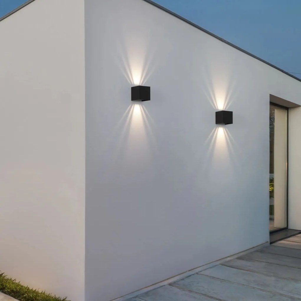Aplica LED iluminat exterior ambiental IP65 VECTOR negru