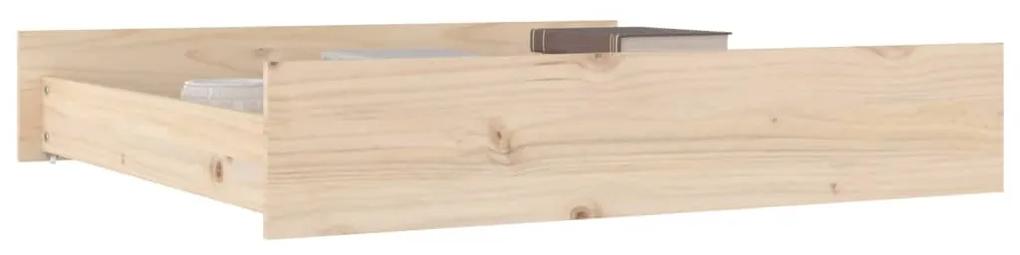 Sertare pentru pat, 2 buc., lemn masiv de pin Maro, 95 x 93 x 18 cm