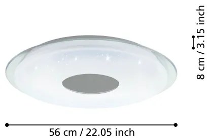 Plafonieră LED dimabilă LANCIANO-Z LED/44,8W/230V 2700-6500K Eglo 900005