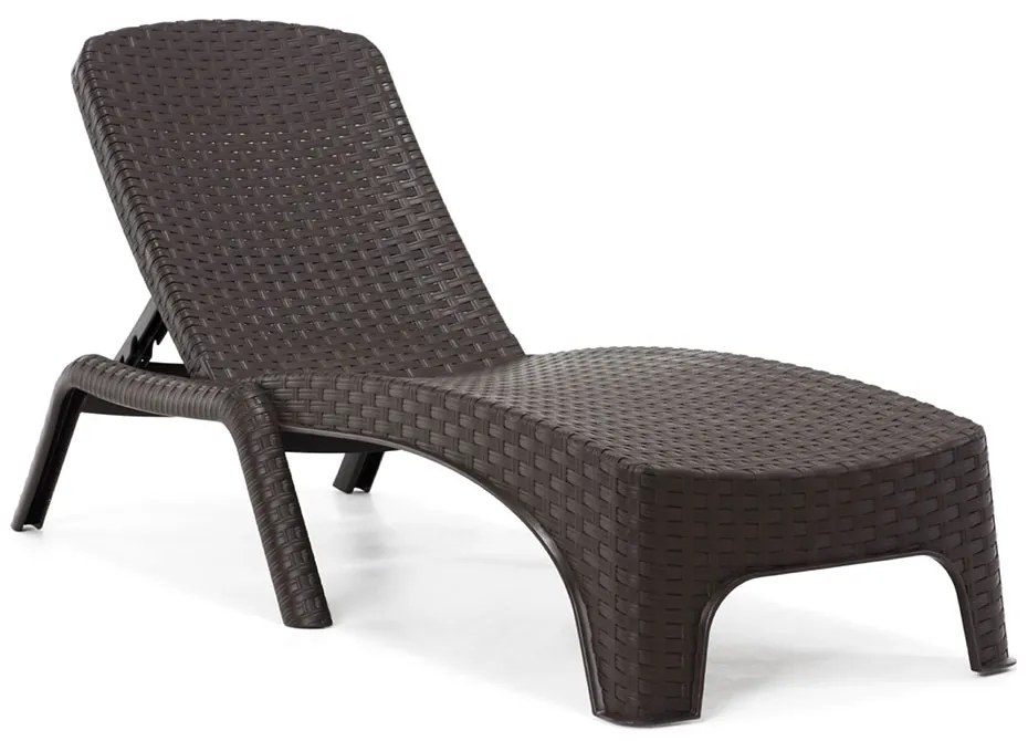 Sezlong terasa Monaco, 197x71x37 cm, maro, aspect ratan