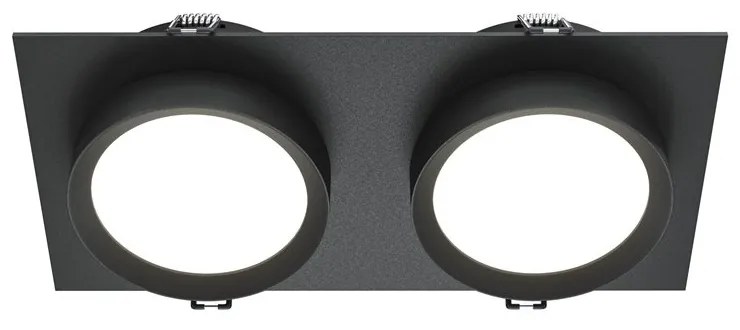 Spot incastrabil design tehnic Hoop 2 negru