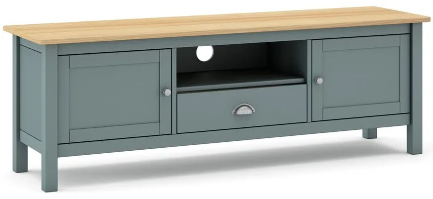 Comodă TV verde prăfuit din lemn de pin 158x53x40 cm Misti – Marckeric