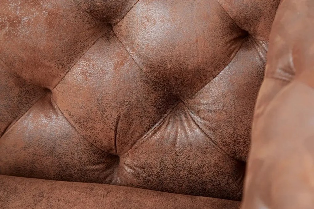 Canapea design Chesterfield, Microfibra, Maro Antic, MODERN BAROCK