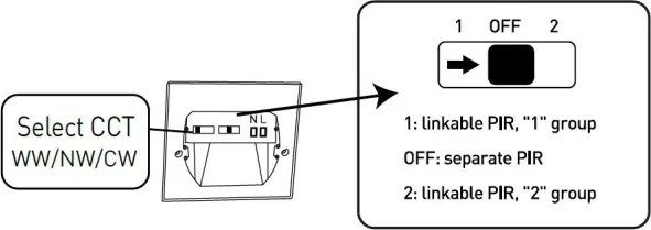 Aplica LED pentru scări cu senzor de mișcare LED/1,5W/230V 3000/4000/6000K gri