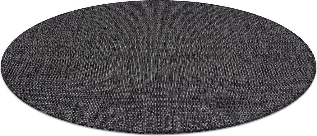 Covor SISAL SION cerc A5165A Melanj țesute plate negru