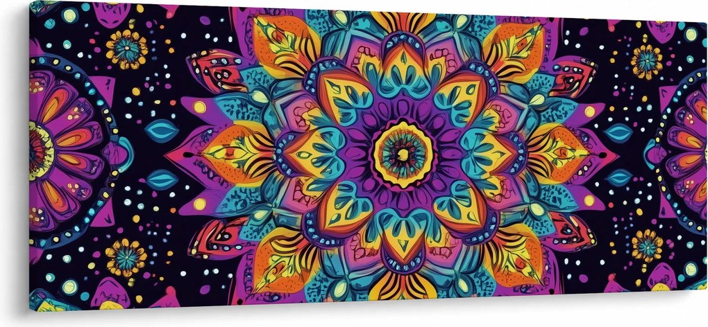 Tablou - Mandală caleidoscopică (120x50 cm)