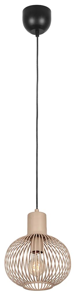 Lampă suspendată modernă din sârmă neagră cu bej 23cm - Gila