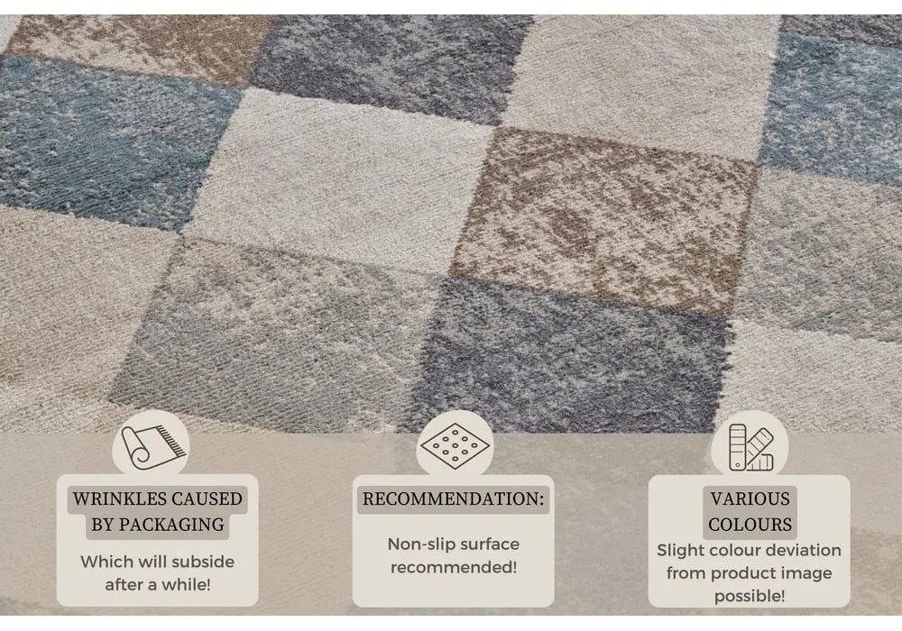 Covor tip traversă albastru/bej 80x200 cm Terrain – Hanse Home