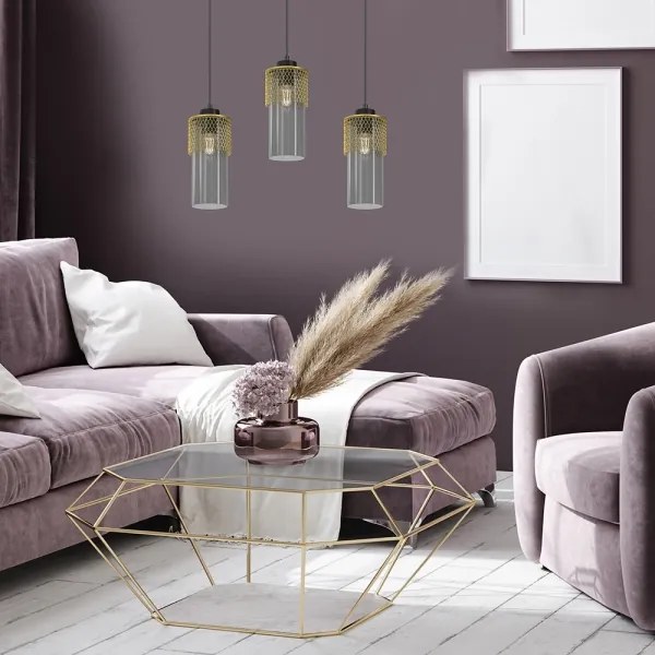 Lustră pe cablu GLAM 3xE27/60W/230V