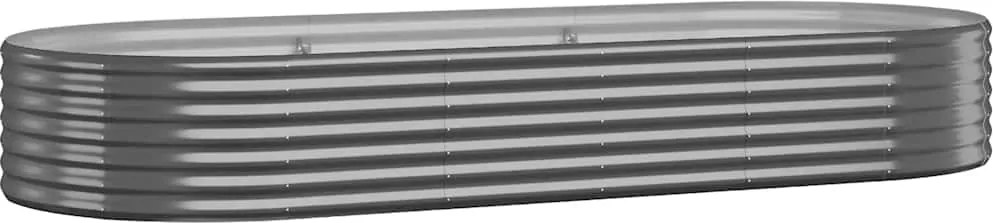 vidaXL Strat înălțat grădină 249x100x36 cm oțel galvanizat