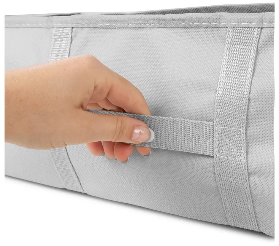 Cutie de depozitare pentru haine din material textil cu vacuum și pereți întăriți Granit – Compactor