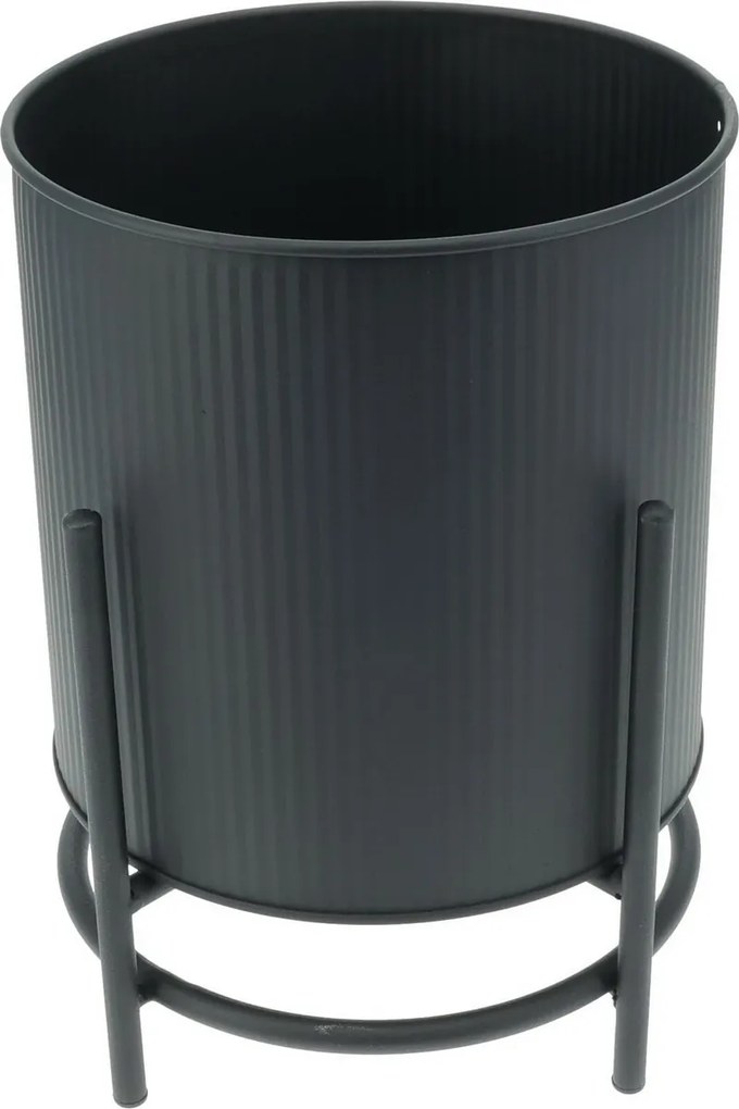 Set de suporturi metalice pentru flori Celano negru, 2 buc.