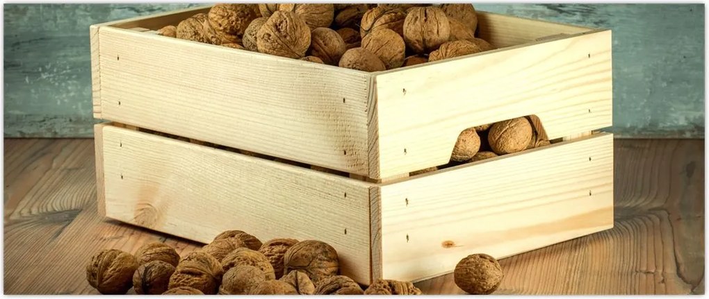 Tablou - Natură moartă de toamnă cu nuci (120x50 cm)